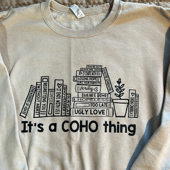 Colleen Hoover book lover crew neck sweatshirt size Large - Picture 2 of 4